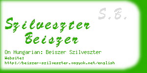 szilveszter beiszer business card
